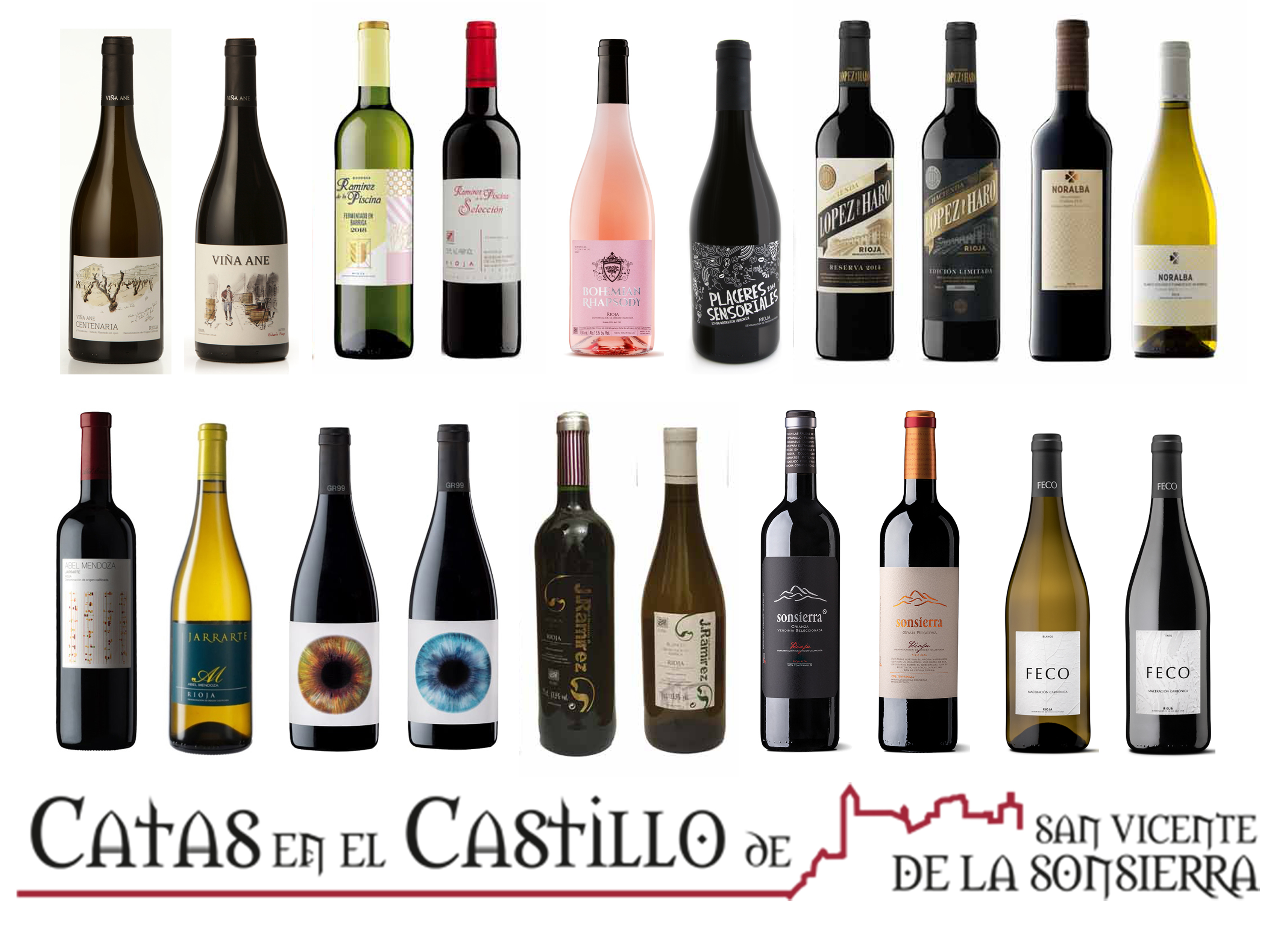 Los vinos protagonistas de las Catas en el Castillo