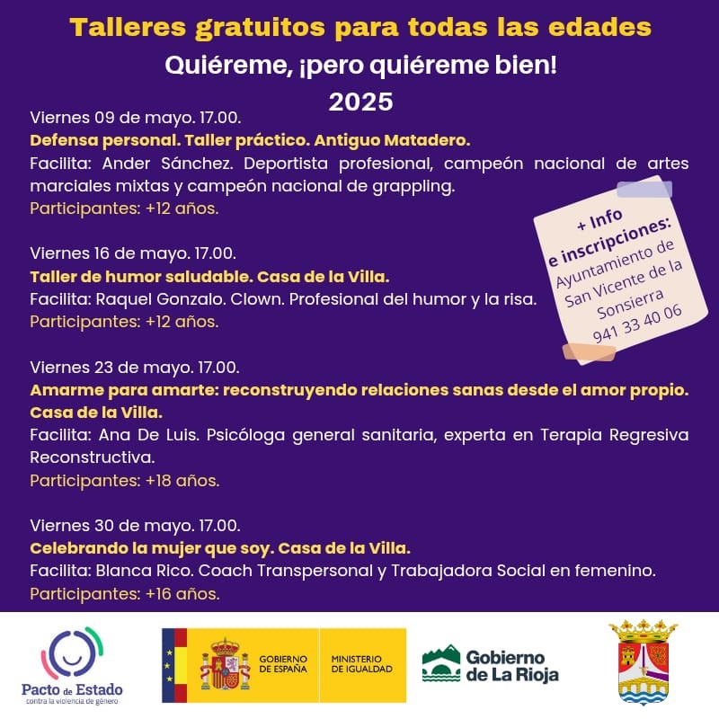 TALLERES "QUIÉREME, ¡PERO QUIÉREME BIEN! 