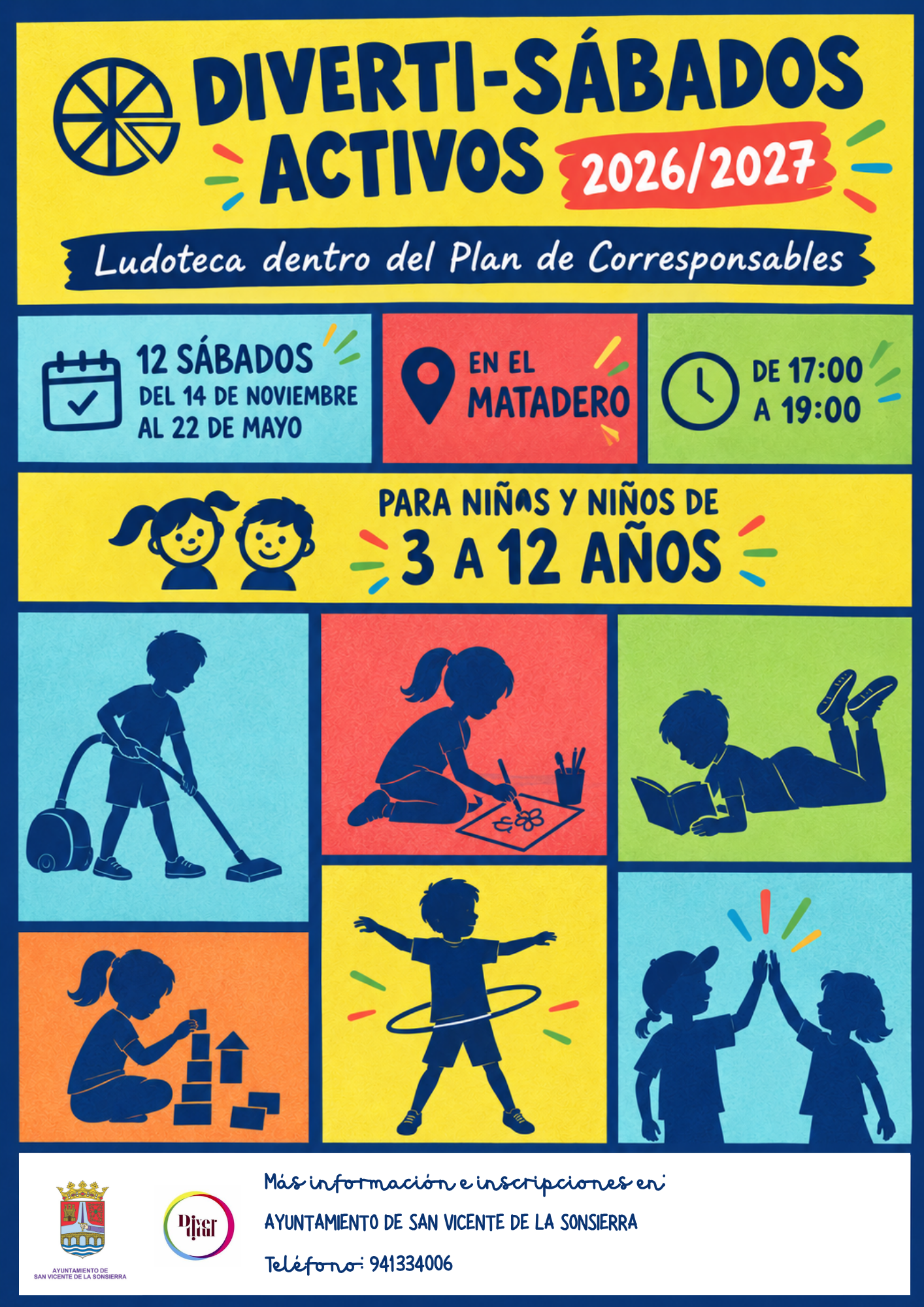 El Ayuntamiento lanza la ludoteca de invierno «DIVERTI-SÁBADOS ACTIVOS 2026/2027»