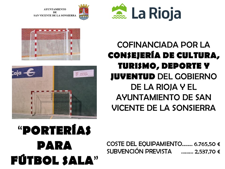 Adquisición de nuevas porterías para el frontón cubierto